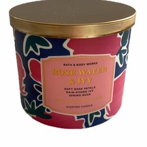 Bath & Body Works Rose Water & Ivy 3 Wick Candle